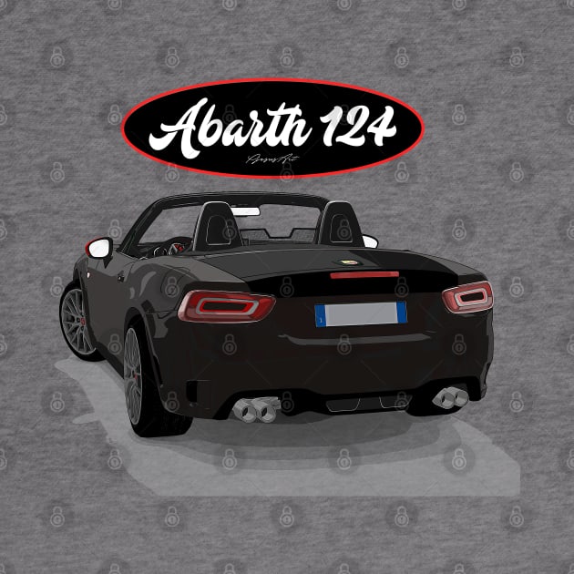 ABARTH 124 NERO Back by PjesusArt